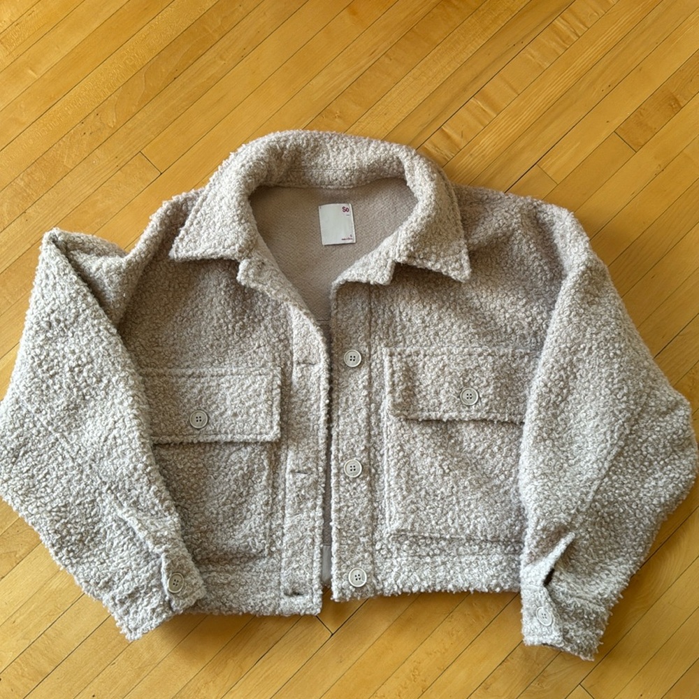 Cropped Teddy Jacket - Fall Staple!